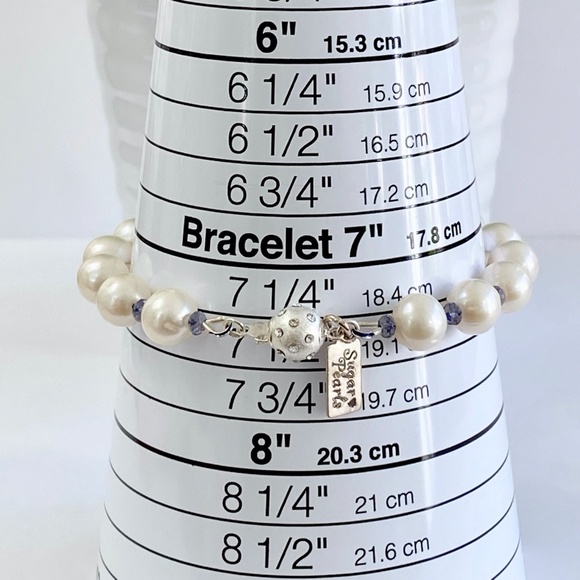 Freshwater Pearl and Iolite Bracelet - Picture 5 of 5